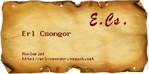 Erl Csongor névjegykártya